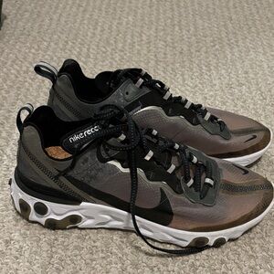 Nike React Element 55 Sneakers - Black, Gray & Brown
